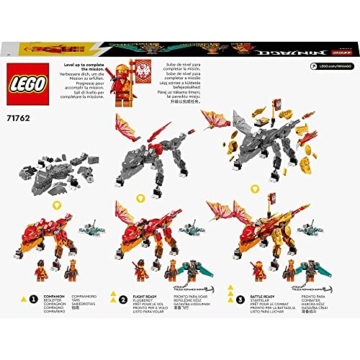 LEGO 71762 NINJAGO Kais Feuerdrache EVO, Drachen Spielzeug ab 6 Jahren mit Feuerdrachen- und Schlangen-Figur, mit Ninjas und Boa-Jäger - 6