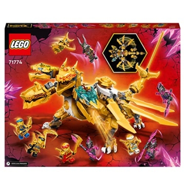 LEGO 71774 NINJAGO Lloyds Ultragolddrache, Set mit Drachen-Figur und 9 Minifiguren