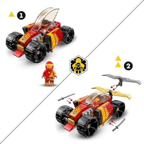 LEGO 71780 NINJAGO Kais Ninja-Rennwagen EVO 2in1 Rennwagen Spielzeug zu Geländewagen-Fahrzeug, Modellbausatz für Jungen und Mädchen ab 6 Jahren, Geschenkidee zum Geburtstag - 3