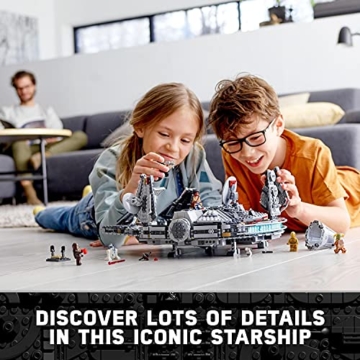Lego 75257 Star Wars Millennium Falcon Raumschiff Bauset mit Finn, Chewbacca, Lando Calrissian, Boolio, C-3PO, R2-D2 und D-O, Der Aufstieg Skywalkers Kollektion - 13