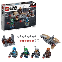 LEGO 75267 Star Wars Mandalorianer Battle Pack Set mit 4 Minifiguren, Speeder-Bike und Verteidigungsfestung