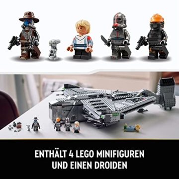 LEGO 75323 Star Wars Die Justifier Sternenschiff mit Cad Bane Minifigur und Droide Todo 360, The Bad Batch Set für Kinder