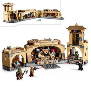 LEGO 75326 Star Wars Boba Fetts Thronsaal Spielzeug zum Bauen mit Palasts von Jabba und 7 Minifiguren