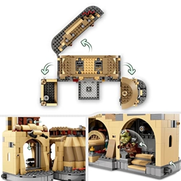 LEGO 75326 Star Wars Boba Fetts Thronsaal Spielzeug zum Bauen mit Palasts von Jabba und 7 Minifiguren