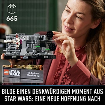 LEGO 75329 Star Wars Death Star Trench Run Diorama mit Luke Skywalkers X-Wing