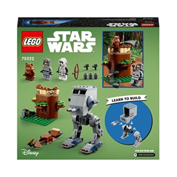 LEGO 75332 Star Wars at-ST mit Ewok Wicket und Scout Trooper Minifiguren und Starter-Bauelement, Set 2022
