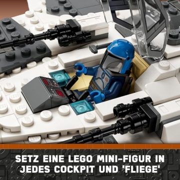LEGO 75348 Star Wars Mandalorianischer Fang Fighter vs. TIE Interceptor Set, Starfighter Spielzeug zum Bauen für Kinder mit 3 Minifiguren, Droide und Dunkelschwert - 3