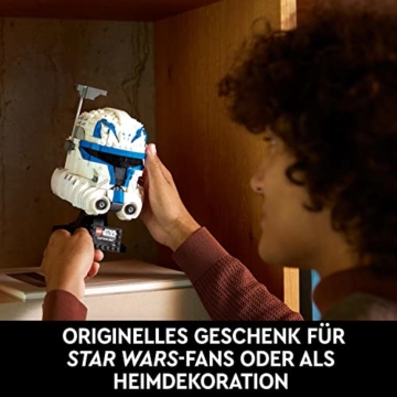 LEGO 75349 Star Wars Captain Rex Helm Set, The Clone Wars Modell Sammlerstück für Erwachsene, 2023 Serie, Erinnerungsstück und Geschenk-Idee