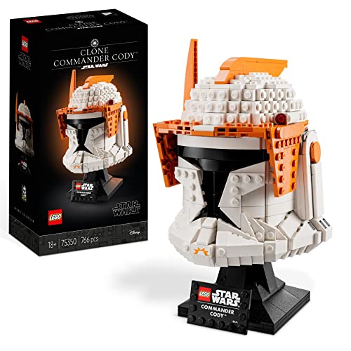 LEGO 75350 Star Wars Clone Commander Cody Helm Set für Erwachsene, The Clone Wars Erinnerungsstück der 2023 Serie, Geschenk für die Sammlung, Deko-Modell