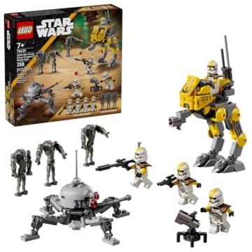 LEGO 75431 Star Wars Klonsoldaten des 327. Sternenkorps Battle Pack – at-RT Kampfläufer, 7 Minifiguren & Droiden, Action-Spielset, Geschenkidee für Kinder ab 7 Jahren - 1