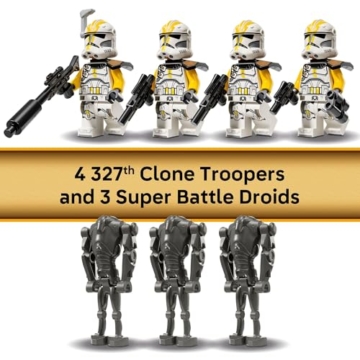 LEGO 75431 Star Wars Klonsoldaten des 327. Sternenkorps Battle Pack – at-RT Kampfläufer, 7 Minifiguren & Droiden, Action-Spielset, Geschenkidee für Kinder ab 7 Jahren - 5