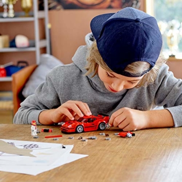 Lego 75890 Speed Champions Ferrari F40 Competizione, Bauset mit Rennfahrer-Minifigur, Fahrzeugspielzeuge für Kinder, Forza Horizon 4 Erweiterungsset - 6
