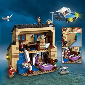 LEGO 75968 Harry Potter Ligusterweg 4, Spielzeug-Haus mit Ford Anglia sowie Minifiguren von Dobby und Familie Dursley - 2
