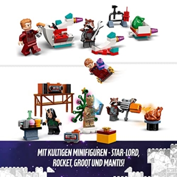 LEGO 76231 Marvel Guardians of The Galaxy Adventskalender 2022 mit Groot, Raumschiff und Superhelden-Minifiguren, baubarer Weihnachtskalender - 5