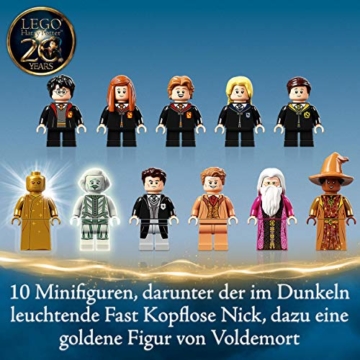 LEGO 76389 Harry Potter Schloss Hogwarts Kammer des Schreckens Spielzeug, Set mit Voldemort als goldene Minifigur und der Großen Halle - 6