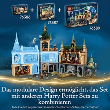 LEGO 76389 Harry Potter Schloss Hogwarts Kammer des Schreckens Spielzeug, Set mit Voldemort als goldene Minifigur und der Großen Halle - 8