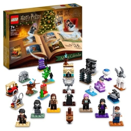 LEGO 76404 Harry Potter Adventskalender 2022 mit Brettspiel, 7 Minifiguren, Film-Szenen und Spielzeug Zubehör, magisches frühes Geschenk für Weihnachten - 1