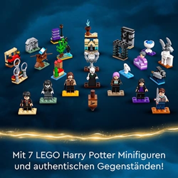 LEGO 76404 Harry Potter Adventskalender 2022 mit Brettspiel, 7 Minifiguren, Film-Szenen und Spielzeug Zubehör, magisches frühes Geschenk für Weihnachten - 4