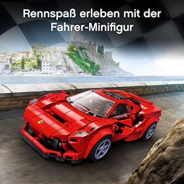 LEGO 76895 Speed Champions Ferrari F8 Tributo Rennwagenspielzeug mit Rennfahrer Minifigur, Rennwagen Bauset - 5