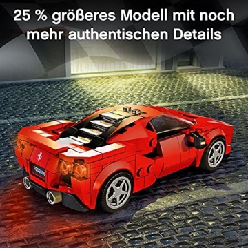 LEGO 76895 Speed Champions Ferrari F8 Tributo Rennwagenspielzeug mit Rennfahrer Minifigur, Rennwagen Bauset - 6