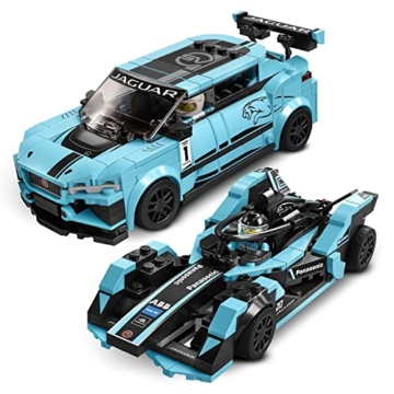 LEGO 76898 Speed Champions Formula E Panasonic Jaguar Racing GEN2 car & Jaguar I-PACE eTROPHY, Rennwagen-Set - 2