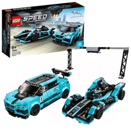 LEGO 76898 Speed Champions Formula E Panasonic Jaguar Racing GEN2 car & Jaguar I-PACE eTROPHY, Rennwagen-Set - 1