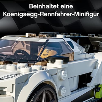 LEGO 76900 Speed Champions Koenigsegg Jesko Rennauto, Spielzeugauto, Modellauto zum selber Bauen - 6