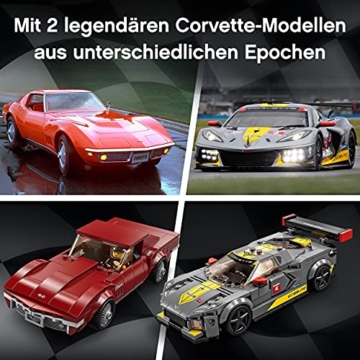 LEGO 76903 Speed Champions Chevrolet Corvette C8.R & 1968 Chevrolet Corvette Spielzeugauto, Modellauto zum selber Bauen, Rennwagen - 5