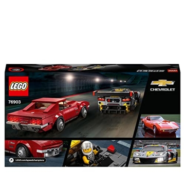 LEGO 76903 Speed Champions Chevrolet Corvette C8.R & 1968 Chevrolet Corvette Spielzeugauto, Modellauto zum selber Bauen, Rennwagen - 7