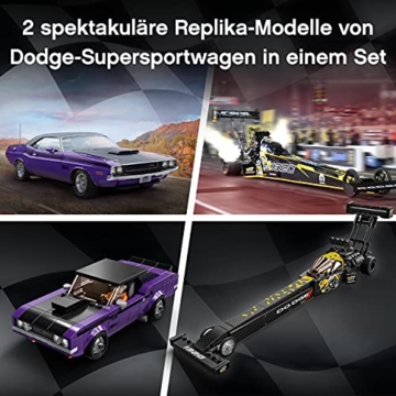 LEGO 76904 Speed Champions Mopar Dodge//SRT Dragster & 1970 Dodge Challenger Spielzeugauto, Modellauto zum selber Bauen, Rennwagen - 5
