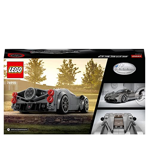LEGO 76915 Speed Champions Pagani Utopia Rennwagen und Spielzeug-Modellbausatz eines italienienischen Hypercar, Auto-Sammlerfahrzeug aus dem Set 2023