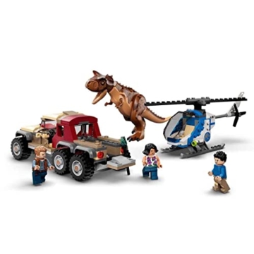 LEGO 76941 Jurassic World Verfolgung des Carnotaurus, Dino Spielzeug mit Helikopter und Pickup für Jungen und Mädchen ab 7 Jahren, Dinosaurier Geschenkidee - 5