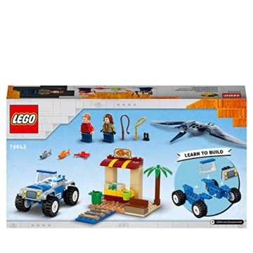 LEGO 76943 Jurassic World Pteranodon-Jagd, Dinosaurier Spielzeug, Set mit Dino Figur und Spielzeugauto für Jungen und Mädchen ab 4 Jahre - 9