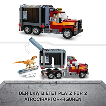 LEGO 76948 Jurassic World T. Rex & Atrociraptor: Dinosaurier-Ausbruch Set mit LKW, Dino Spielzeug, Geschenk zu Weihnachten für Kinder ab 8 Jahren mit 4 Minifiguren, vom Film 2022 inspiriert - 5