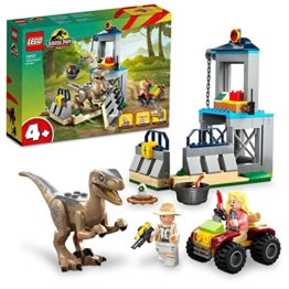 LEGO 76957 Jurassic Park Flucht des Velociraptors, Dinosaurierspielzeug und Buggy-Auto zum Sammeln für Kinder ab 5 Jahren - 1