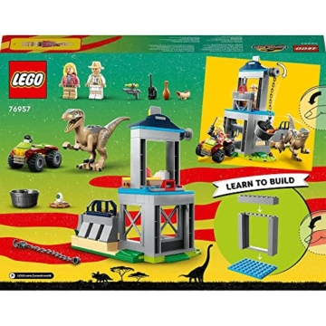 LEGO 76957 Jurassic Park Flucht des Velociraptors, Dinosaurierspielzeug und Buggy-Auto zum Sammeln für Kinder ab 5 Jahren - 7