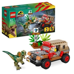LEGO 76958 Jurassic Park Hinterhalt des Dilophosaurus, Dinosaurier Spielzeug Set mit Figur und Jeep für Kinder ab 6 Jahren - 1