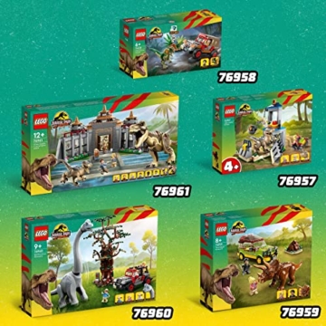 LEGO 76959 Jurassic Park Triceratops-Forschung, Dinosaurier Spielzeug mit Figur und Auto zum Sammeln zum 30. Jubiläum - 6