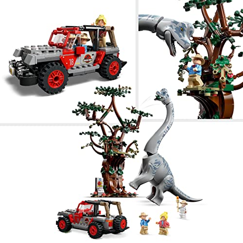 LEGO 76960 Jurassic Park Entdeckung des Brachiosaurus, Dinosaurier Spielzeug mit Figur und Jeep, Sammler-Set zum 30. Jubiläum, für Jungen und Mädchen - 3