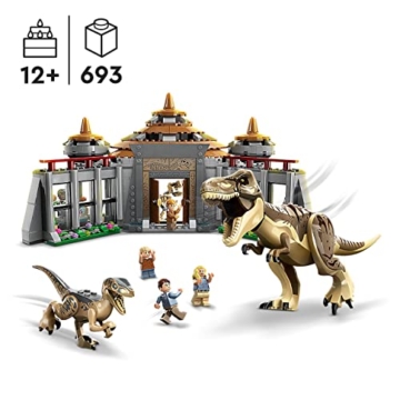LEGO 76961 Jurassic Park Angriff des T. rex und des Raptors aufs Besucherzentrum, Dinosaurier Spielzeug für Kinder ab 12 Jahren - 3