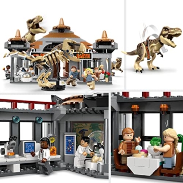 LEGO 76961 Jurassic Park Angriff des T. rex und des Raptors aufs Besucherzentrum, Dinosaurier Spielzeug für Kinder ab 12 Jahren - 4