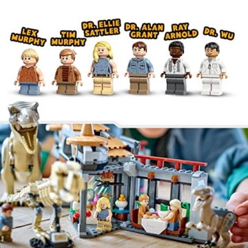 LEGO 76961 Jurassic Park Angriff des T. rex und des Raptors aufs Besucherzentrum, Dinosaurier Spielzeug für Kinder ab 12 Jahren - 5