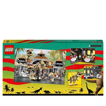 LEGO 76961 Jurassic Park Angriff des T. rex und des Raptors aufs Besucherzentrum, Dinosaurier Spielzeug für Kinder ab 12 Jahren - 9