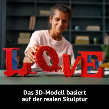 LEGO Art Love - Modellbau für Erwachsene - dekoratives Kunstobjekt zum Bauen - kreative Aktivität für Frauen und Männer - Geschenkidee zum Muttertag - 31214 - 4