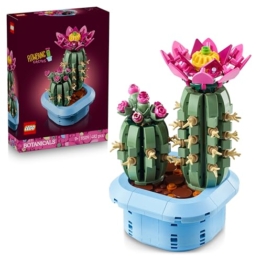 LEGO Botanicals Blühender Kaktus - Set mit Kunstpflanze mit 2 Kakteen & künstlichen Blüten - DIY Deko - Geschenkidee zum Geburtstag für Mädchen ab 9 Jahren & Erwachsene Pflanzenliebhaber - 11509 - 1