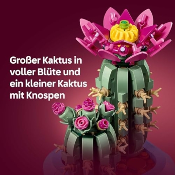 LEGO Botanicals Blühender Kaktus - Set mit Kunstpflanze mit 2 Kakteen & künstlichen Blüten - DIY Deko - Geschenkidee zum Geburtstag für Mädchen ab 9 Jahren & Erwachsene Pflanzenliebhaber - 11509 - 4