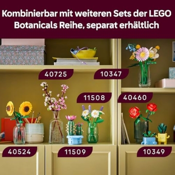 LEGO Botanicals Blühender Kaktus - Set mit Kunstpflanze mit 2 Kakteen & künstlichen Blüten - DIY Deko - Geschenkidee zum Geburtstag für Mädchen ab 9 Jahren & Erwachsene Pflanzenliebhaber - 11509 - 7