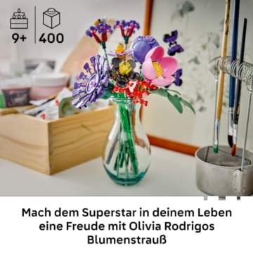 LEGO Botanicals Editions Olivia Rodrigos Blumenstrauß - 11 künstliche Blumen mit Rosen & Tulpen - Zimmer Deko für das Regal oder Schreibtisch - Geschenk für Mädchen & Jungen ab 9 Jahren - 11507 - 2