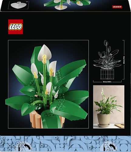 LEGO Botanicals Friedenslilie - Set mit Kunstpflanze für Erwachsene Box