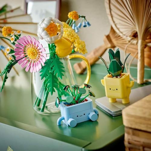 Lego Botanicals Kleiner Sommerstrauß - Kunstblumen Set mit Glockenblumen, Gänseblümchen, Tulpen